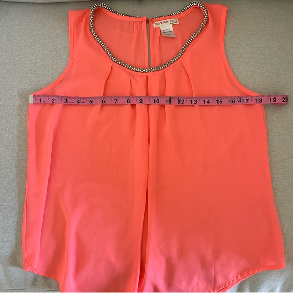 A’gaci Neon Color Sleeveless Blouse w/ Embellished Collar - Picture 8 of 8